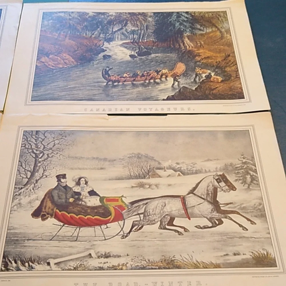 Currier & Ives Calendar 1986 Travelers Golden Anniversary Edition